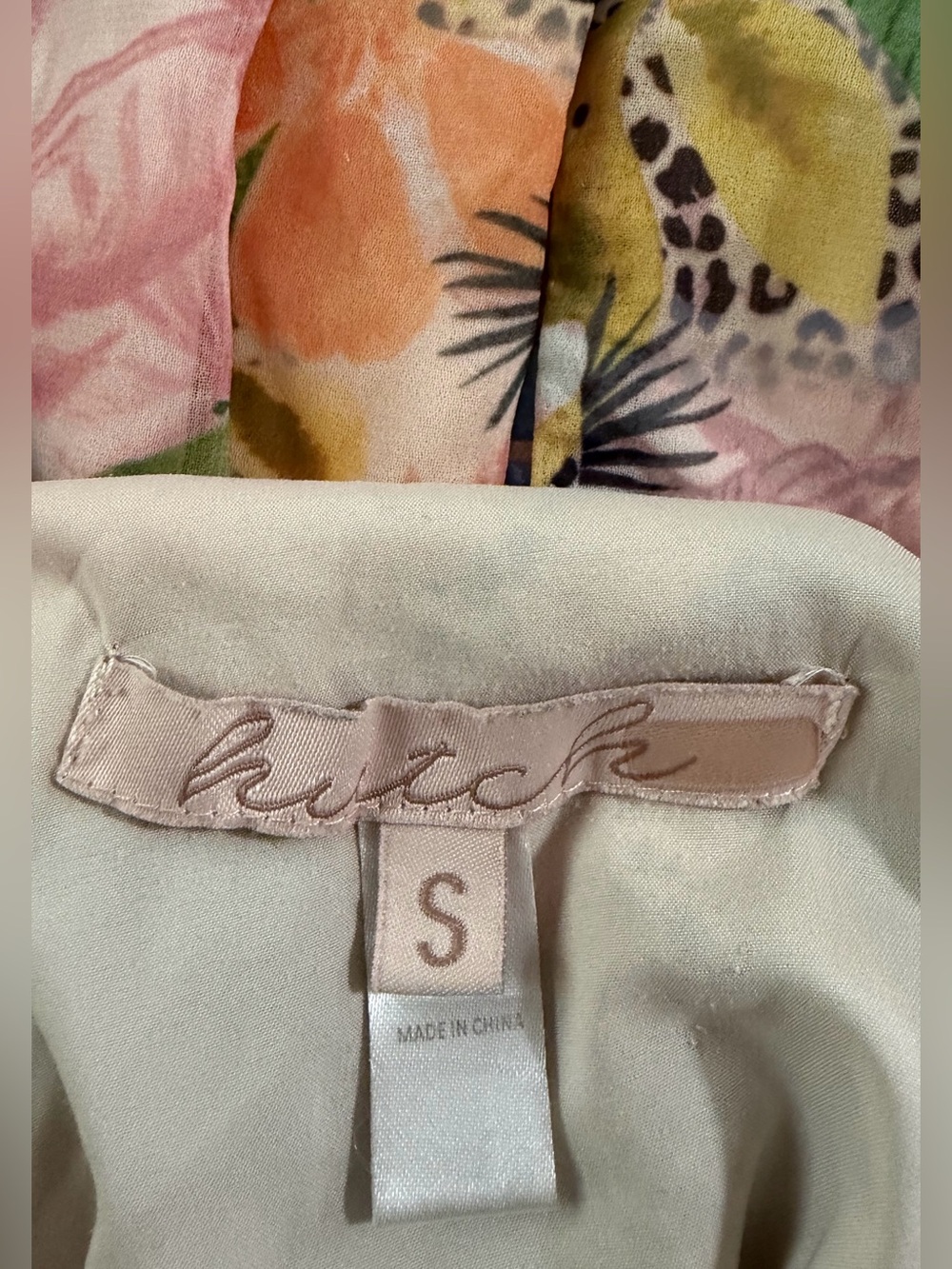 Hutch~Floral Wrap High-Low Leah Wrap Dress in Pink, Blue, Green~Size Small~$335~ - Picture 8 of 8